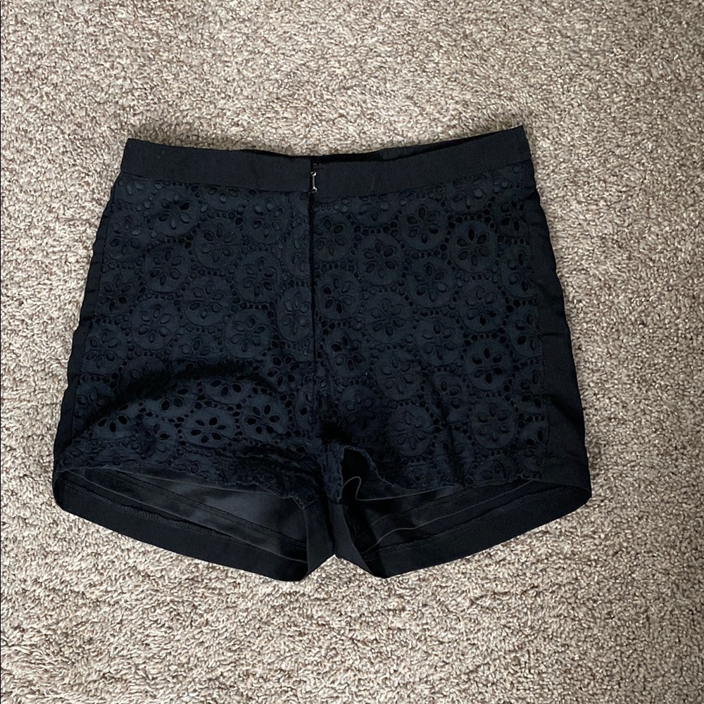 Women's Black Lace Shorts